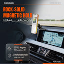 Porodo Clavomag Adjustable Magsafe Car Mount - Black  - ستاند سيارة للشاشة - دوران 360 درجة - ماغ سيف