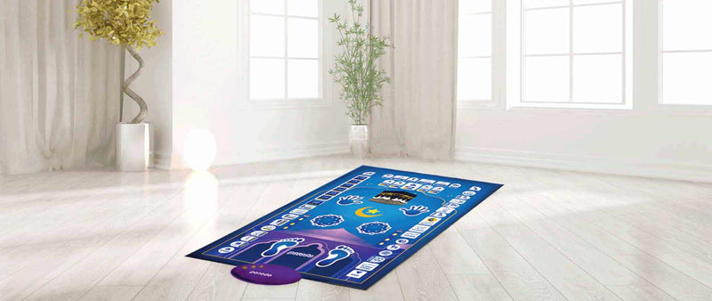 Porodo Kids Educational Interactive Smart Prayer Mat 110 x 70cm - Blue - سجادة صلاة إسلامية - مع أوامر صوتية - للأطفال
