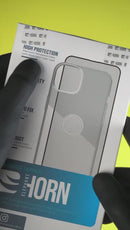 Elephant Horn Barrier Series Clear Sreen Protector with Clear Applicator Case for iPhone - كفر حماية عالية + حماية شاشة - شفاف