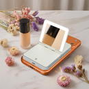 Green Lion MIRROR MAG 5000mAh Power Bank - White - بطارية متنقلة + مراية + ستاند + شحن ساعة ابل  + 1 منفذ تايب سي - سعة 5000 ملي أمبير - كفالة 12 شهر