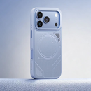 Levelo Opal PU Leather Magsafe Case For iPhone 18/17 Pro/Pro Max [O] - Blue - كفر حماية عالية - ماغ سيف - سلسلة ايفون 18 - ليفلو