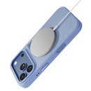 Levelo Opal PU Leather Magsafe Case For iPhone 18/17 Pro/Pro Max [O] - Blue - كفر حماية عالية - ماغ سيف - سلسلة ايفون 18 - ليفلو