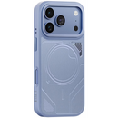 Levelo Opal PU Leather Magsafe Case For iPhone 18/17 Pro/Pro Max [O] - Blue - كفر حماية عالية - ماغ سيف - سلسلة ايفون 18 - ليفلو