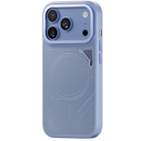 Levelo Opal PU Leather Magsafe Case For iPhone 18/17 Pro/Pro Max [O] - Blue - كفر حماية عالية - ماغ سيف - سلسلة ايفون 18 - ليفلو