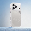Levelo Opal PU Leather Magsafe Case For iPhone 18/17 Pro/Pro Max [O] - Silver - كفر حماية عالية - ماغ سيف - سلسلة ايفون 18 - ليفلو