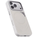 Levelo Opal PU Leather Magsafe Case For iPhone 18/17 Pro/Pro Max [O] - Silver - كفر حماية عالية - ماغ سيف - سلسلة ايفون 18 - ليفلو