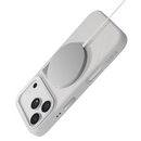 Levelo Opal PU Leather Magsafe Case For iPhone 18/17 Pro/Pro Max [O] - Silver - كفر حماية عالية - ماغ سيف - سلسلة ايفون 18 - ليفلو