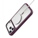Levelo Tapa Magsafe Matte TPU+PC Case For iPhone 18 Pro/Pro Max – burgundy - كفر حماية عالية - ماغ سيف - سلسلة ايفون 18 - ليفلو