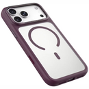 Levelo Tapa Magsafe Matte TPU+PC Case For iPhone 18 Pro/Pro Max – burgundy - كفر حماية عالية - ماغ سيف - سلسلة ايفون 18 - ليفلو