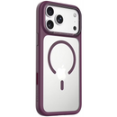 Levelo Tapa Magsafe Matte TPU+PC Case For iPhone 18 Pro/Pro Max – burgundy - كفر حماية عالية - ماغ سيف - سلسلة ايفون 18 - ليفلو