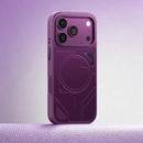 Levelo Opal PU Leather Magsafe Case For iPhone 18/17 Pro/Pro Max [O] - Burgundy - كفر حماية عالية - ماغ سيف - سلسلة ايفون 18 - ليفلو