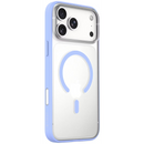 Levelo Tapa Magsafe Matte TPU+PC Case For iPhone 18 Pro/ Pro Max – Light Blue - كفر حماية عالية - ماغ سيف - سلسلة ايفون 18 - ليفيلو
