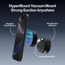 Statik HyperMount Pro Vacuum Magnetic NanoSuction  Phone Mount with Wireless charging - Black [V] - ستاند سيارة + شحن التليفون - شفط - ماق سيف