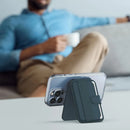 Sinjimoru M-Pull Tab Stand Magsafe Wallet- Blue [V] - مسكة ومحفظة للبطاقات وستاند - ماغ سيف مغناطيس - لاجهزة الايفون