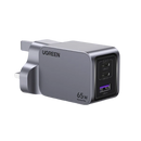 UGREEN Nexode Pro 65W 3-Port GaN Fast Charger [B] - شاحن حائط  - يو جرين - 2 فتحتين تايب سي - 1 فتحة يو اس بي - قوة 65 واط - كفالة 12 شهر