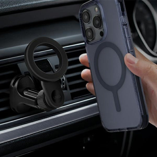 UNIQ TRELIX AIR VENT MOUNT -  MIDNIGHT BLACK - ستاند سيارة مغناطيس - ماغ سيف - فتحة تكييف - يونيك