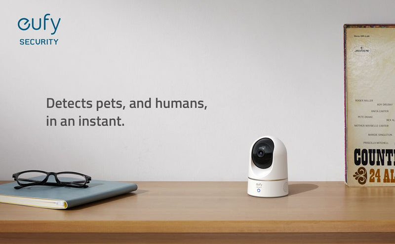 Eufy Indoor Security PT Pan and Tilt Camera 2K [D] - White كاميرا داخلية منزلية - يوفي انكر - كفالة 18 شهر