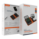 Porodo 8000mAh Folding 4-Device Charger - Black - باور بانك وايرلس -4 في 1 يدعم الشحن السريع - سعة 8000 مللي امبير - قابل للطي - حجمه صغير - بورودو كفالة 24 شهر