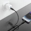 PAWA 3A USB-C TO Lightning Quick Charging - 1.2m - Black - سلك شحن - باوا - ايفون تايب سي - طول 1.2 متر - كفالة 12 شهر