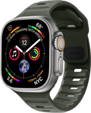 PAWA - Lagos Premium Soft Silicon Straps - Ash Green - سير ساعه أبل واتش