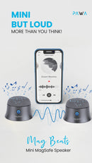 PAWA Mag Beats Mini Magsafe Speaker | Black [O] - سبيكر ميني - ماغ سيف - كفالة 12 شهر
