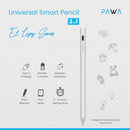 Pawa El Lapiz Series 2 In1 Universal Smart Pencil With Palm Rejection - white [O] - قلم الكتروني - لجميع انواع الاجهزة - كفالة 12 شهر
