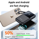 YESIDO YP71 10000mAhPower Bankfloor-standinglazy stand - بطاريه متنقلة - سعة 10 ألاف - يوسيدو  - سلك شحن  تايب سي + سلك شحن  ايفون + سلك شحن مايكرو + سلك يو اس بي اي - شاشة رقمية - كفالة 12 شهر