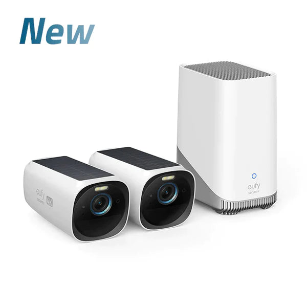EufyCam 3 4k (2 Camera Kit) - White [D] - 4k كاميرا - يوفي الذكية - انكر - كفاله 18 شهر