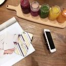 White Three Lines Case With Ring - كفر مع مسكة خاتم