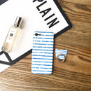 Light Blue Stripes - Case with Ring - كفر مع مسكة خاتم