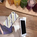 White Three Lines Case With Ring - كفر مع مسكة خاتم