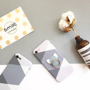 Light Dark Grey Case with Ring - كفر مع مسكة خاتم