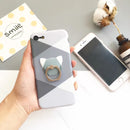 Light Dark Grey Case with Ring - كفر مع مسكة خاتم
