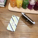 White Three Lines Case With Ring - كفر مع مسكة خاتم