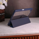 WiWu Magnetic iPad Folio Case - Dark Blue - كفر ايباد حماية عالية - مع مكان للقلم - ووضعيتين للاستاند - مغناطيس