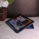 WiWu Magnetic iPad Folio Case - Dark Blue - كفر ايباد حماية عالية - مع مكان للقلم - ووضعيتين للاستاند - مغناطيس