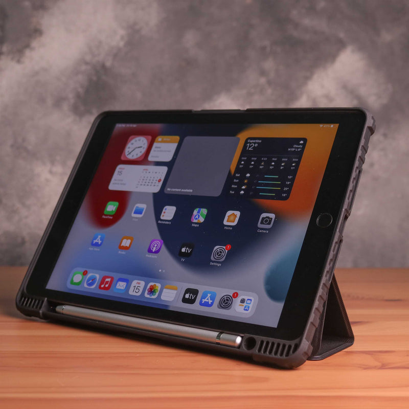 Nillkin iPad Case - Black - كفر ايباد حماية عالية - مع مكان للقلم - ووضعيتين للاستاند