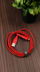 Energea Nyloflex USB-A to Lightning Cable 1.5M - Red[B] - سلك شحن ايفون - انيرجيا - طول متر ونصف - كفالة 5 سنين