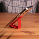 Red Grip with Clear Case and Grip Horizontal, Vertical and Magnetic Stand - كفر حماية مع مسكة وستاند جانبي ورأسي ومغناطيس للسيارة