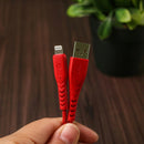 Energea Nyloflex USB-A to Lightning Cable 1.5M - Red[B] - سلك شحن ايفون - انيرجيا - طول متر ونصف - كفالة 5 سنين