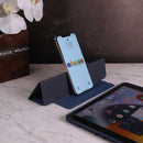 WiWu Magnetic iPad Folio Case - Dark Blue - كفر ايباد حماية عالية - مع مكان للقلم - ووضعيتين للاستاند - مغناطيس