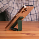 Dark Green Grip with Clear Case and Grip Horizontal, Vertical and Magnetic Stand - كفر حماية مع مسكة وستاند جانبي ورأسي ومغناطيس للسيارة