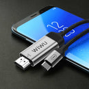 WIWU USB-C to HDMI - وصلة تايب سي من التلفزيون HDMI [H]- لاجهزة الايباد برو - الاندرويد - الماك بوك