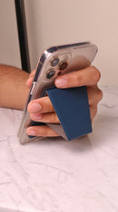 Uniq Lyft Magnetic Phone Stand & Card Holder - Dark Blue - مسكة وستاند جانبي ورأسي ومحفظة للبطاقات - يونيك