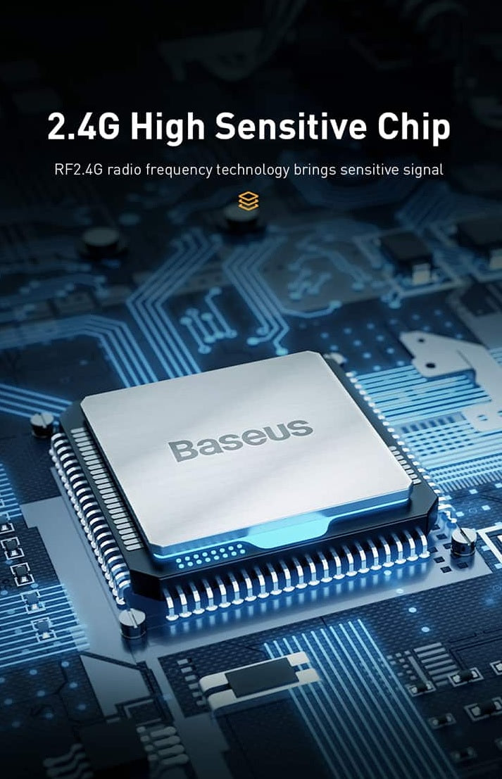 Baseus Orange Dot Wireless Presenter (Red Laser) Wireles Presenter - مؤشر ليزر - للعروض التقديمية - البرزنتيشن - مناسب لجميع انواع الاجهزة والايبادات