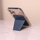 Uniq Lyft Magnetic Phone Stand & Card Holder - Dark Blue - مسكة وستاند جانبي ورأسي ومحفظة للبطاقات - يونيك