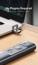 Baseus Orange Dot Wireless Presenter (Red Laser) Wireles Presenter - مؤشر ليزر - للعروض التقديمية - البرزنتيشن - مناسب لجميع انواع الاجهزة والايبادات