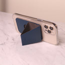 Uniq Lyft Magnetic Phone Stand & Card Holder - Dark Blue - مسكة وستاند جانبي ورأسي ومحفظة للبطاقات - يونيك