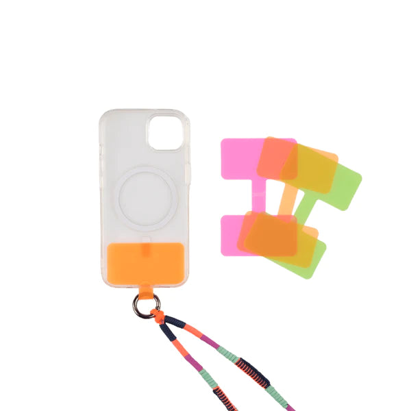Happy-Nes - Only Phone Ring Patch - Orange - Pink - Green - for All Cases iPhone Models - خاتم دائري مع علاقة - هابي نيس - لتعليق الاستراب بالكفر