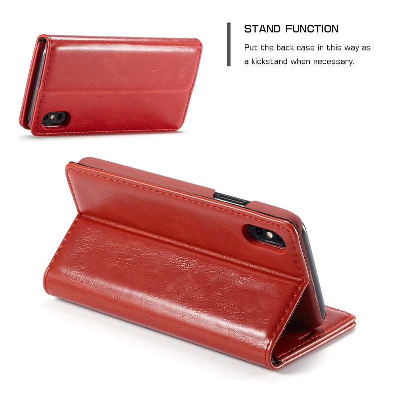 CaseMe 003 - Wallet - Red - كفر محفظة وبطاقات